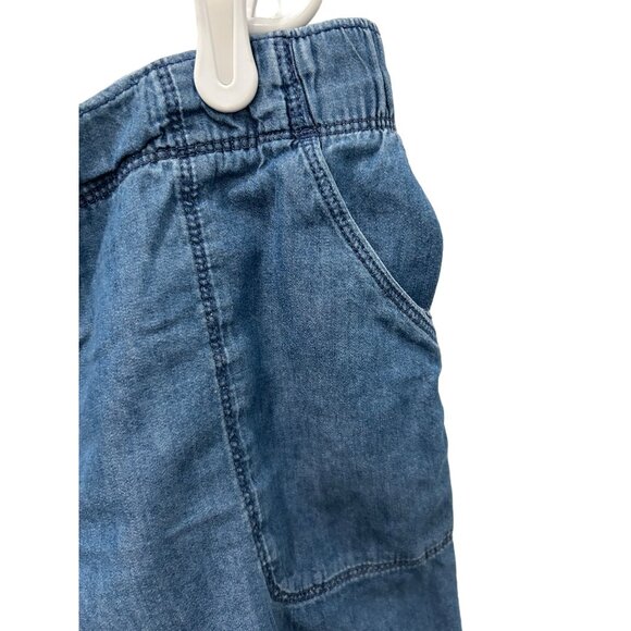 Wonder Nation Boys 14 16 Chambray Drawstring Shorts XL Cotton Blend - Picture 4 of 9